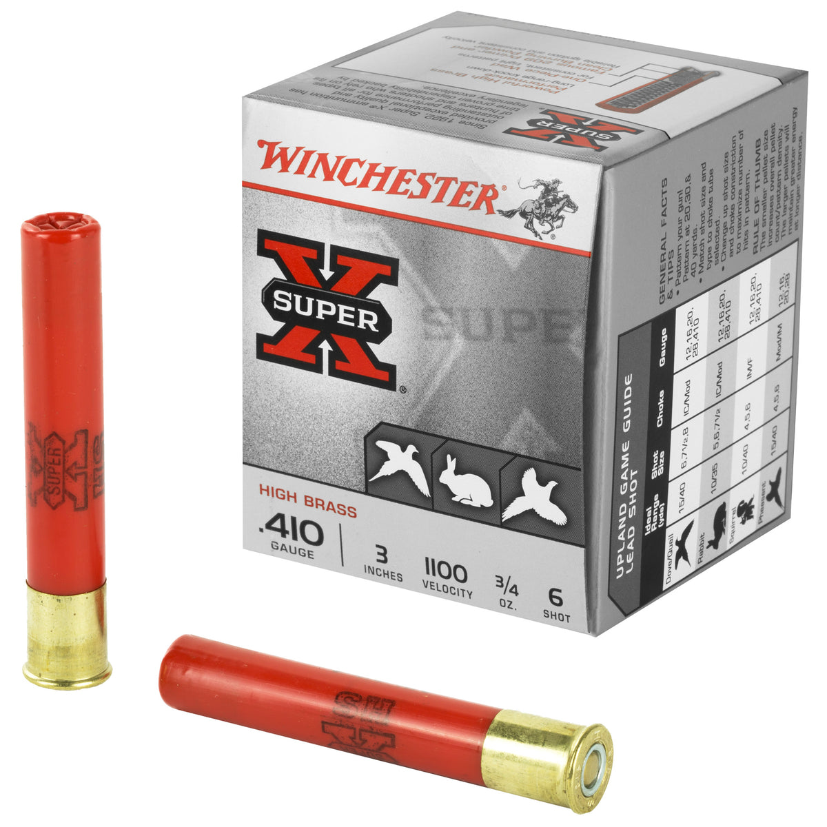 Winchester .410 Bore X413H6 Super X Heavy Game Load 3" 3/4oz 6 Shot