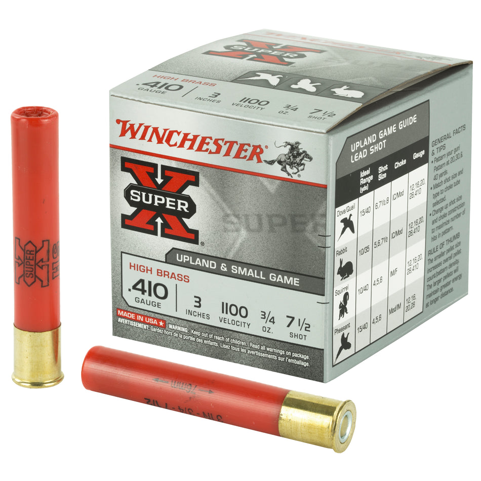 Winchester .410 Bore X413H7 Super X Heavy Game Load 3" 3/4oz 7.5 Shot