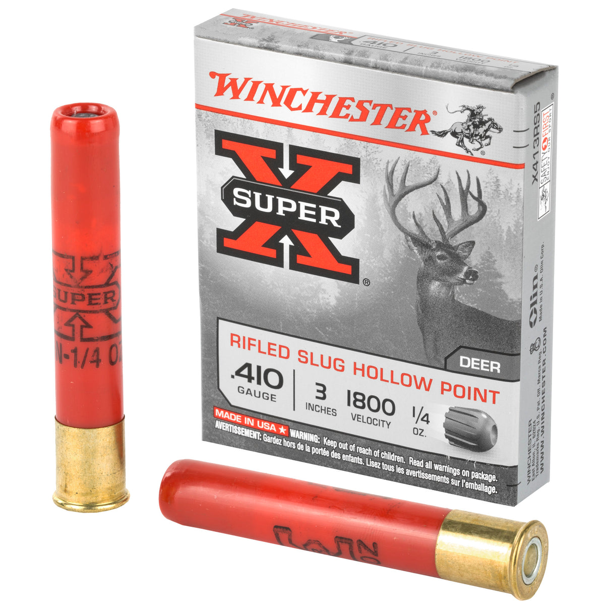 Winchester .410 Bore X413RS5 Super X Slug 3" 1/4oz Rifled Slug