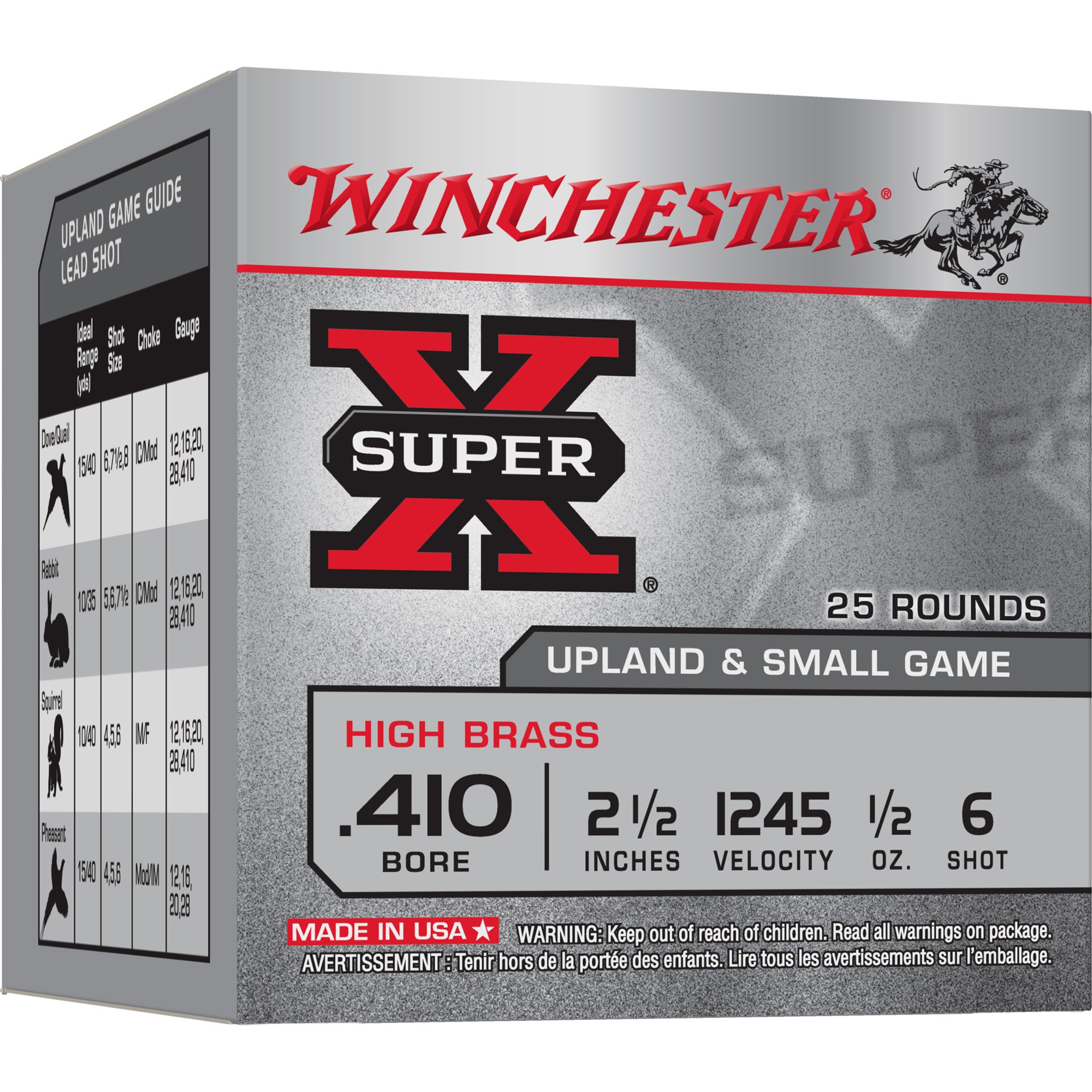 Winchester .410 Bore X416 Super X Heavy Game Load 2.5" 1/2oz 6 Shot