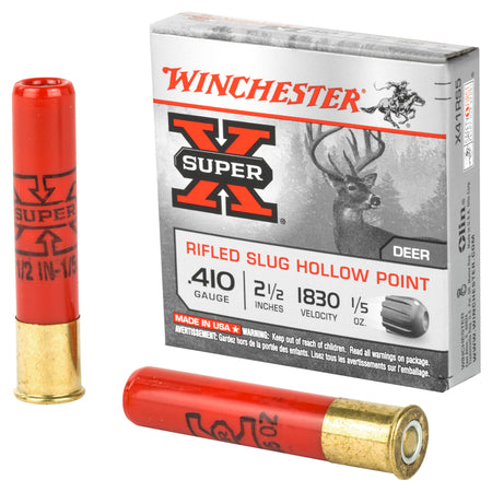 Winchester .410 Bore X41RS5 Super X Rifled Slug Hollow Point 2.5" 1/5oz Rifled Slug