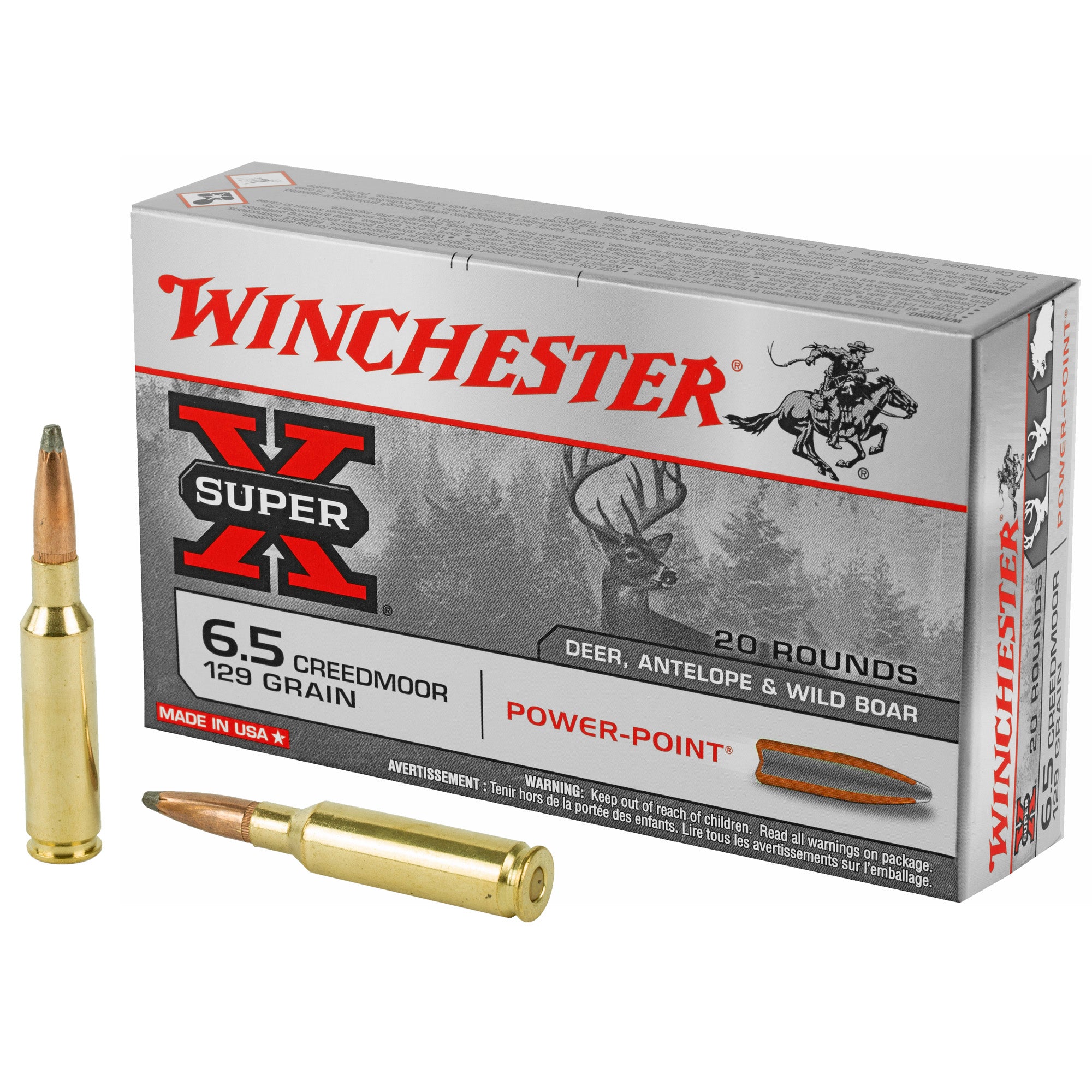 Winchester 6.5mm Creedmoor X651 Super-X Power-Point 129 Grain