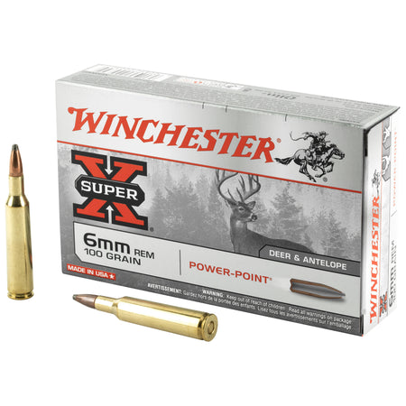 Winchester 6mm Remington X6MMR2 Super-X Power-Point 100 Grain