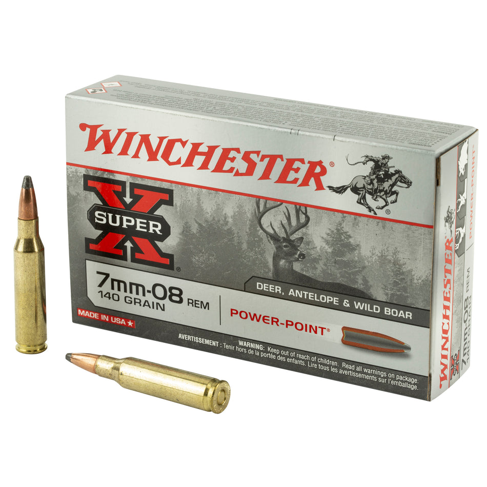 Winchester 7mm-08 Remington X708 Super-X Power-Point Pointed Soft Point PSP 140 Grain