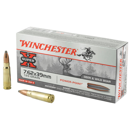 Winchester 7.62x39mm X76239 Super-X Power-Point 123 Grain