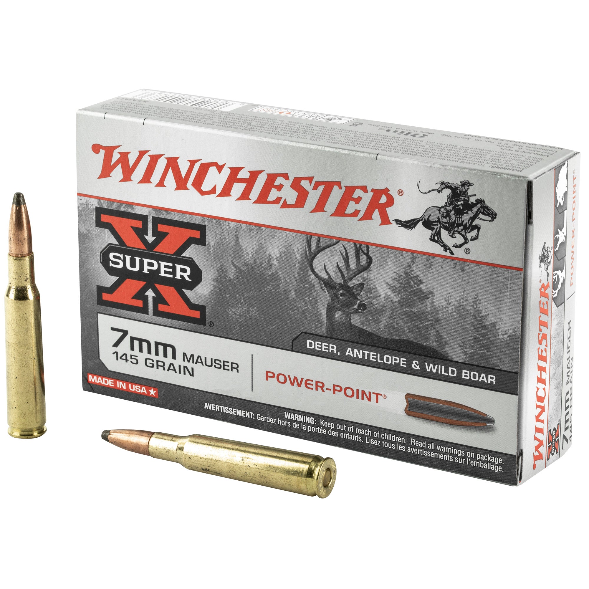 Winchester 7mm Mauser X7MM1 Super X Power-Point 145 Grain