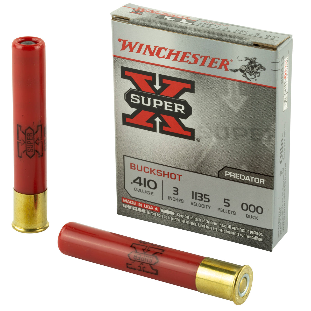 Winchester .410 Bore XB413 Super X Buckshot 3" 000 Buck Shot