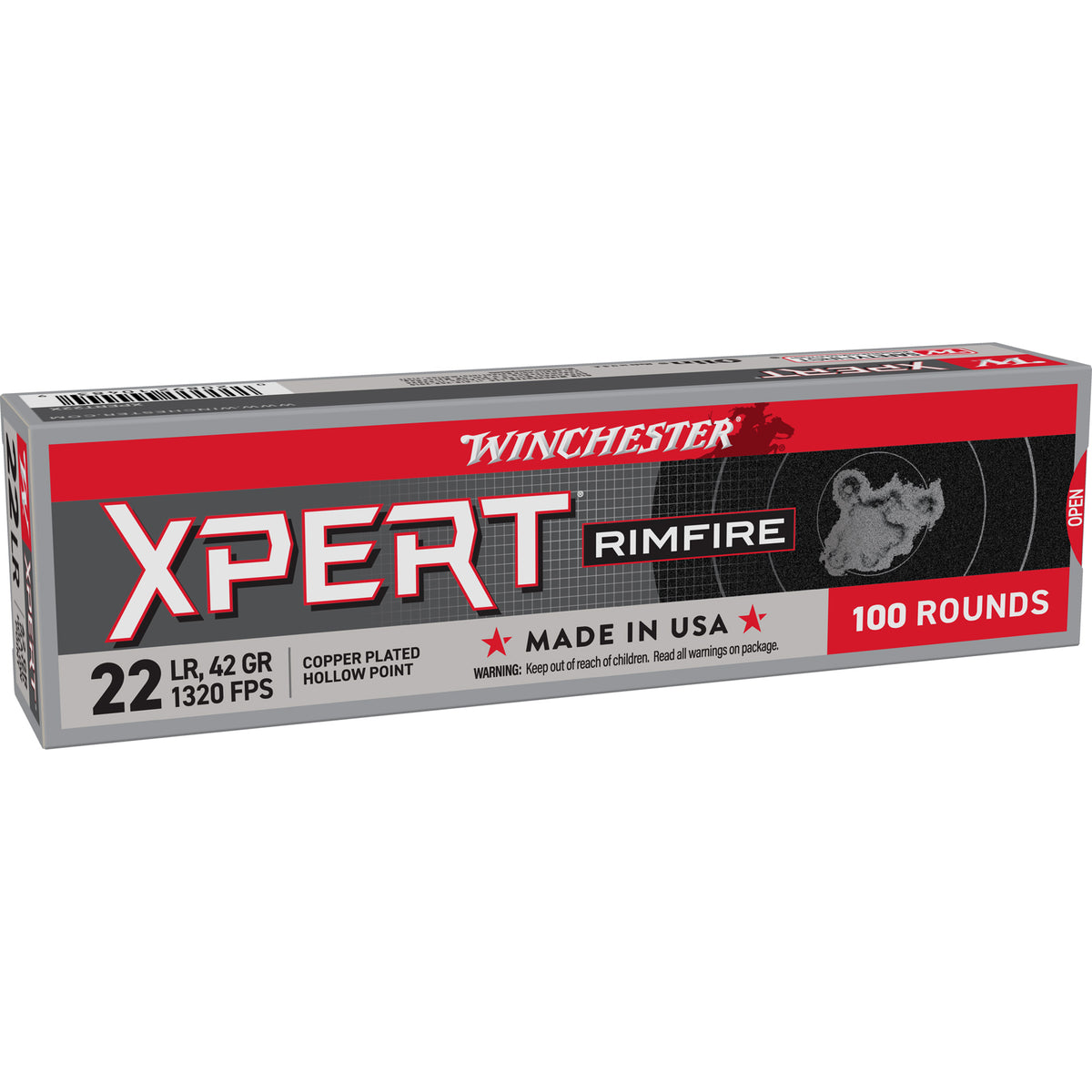 Winchester .22 Long Rifle XPERT22X XPERT RIMFIRE Copper Plated Hollow Point CPHP 42 Grain