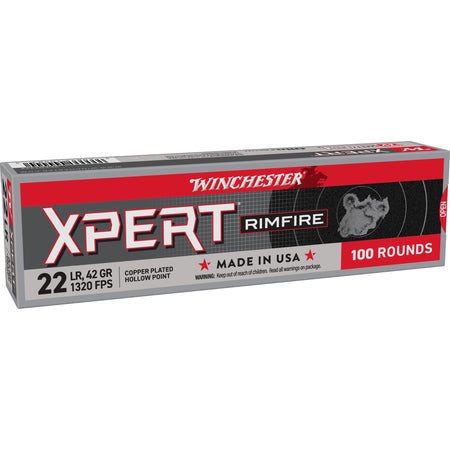 Winchester .22 Long Rifle XPERT22X XPERT RIMFIRE Copper Plated Hollow Point CPHP 42 Grain