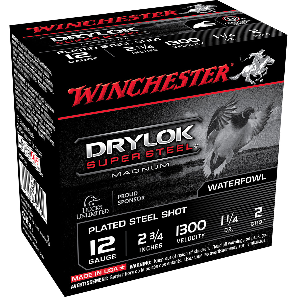 Winchester 12 Gauge XSM122 Drylok Super Steel Magnum 2.75" 1-1/4oz 2 Shot