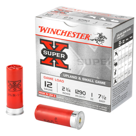 Winchester 12 Gauge XU127 Super X Game Load 2.75" 1oz 7.5 Shot