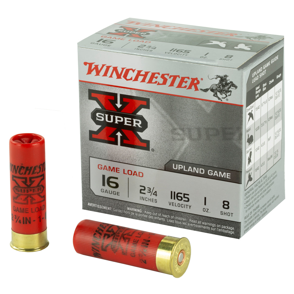 Winchester 16 Gauge XU168 Super X Game Load 2.75" 1oz 8 Shot