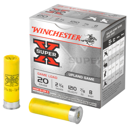 Winchester 20 Gauge XU208 Super X Game Load 2.75" 7/8oz 8 Shot