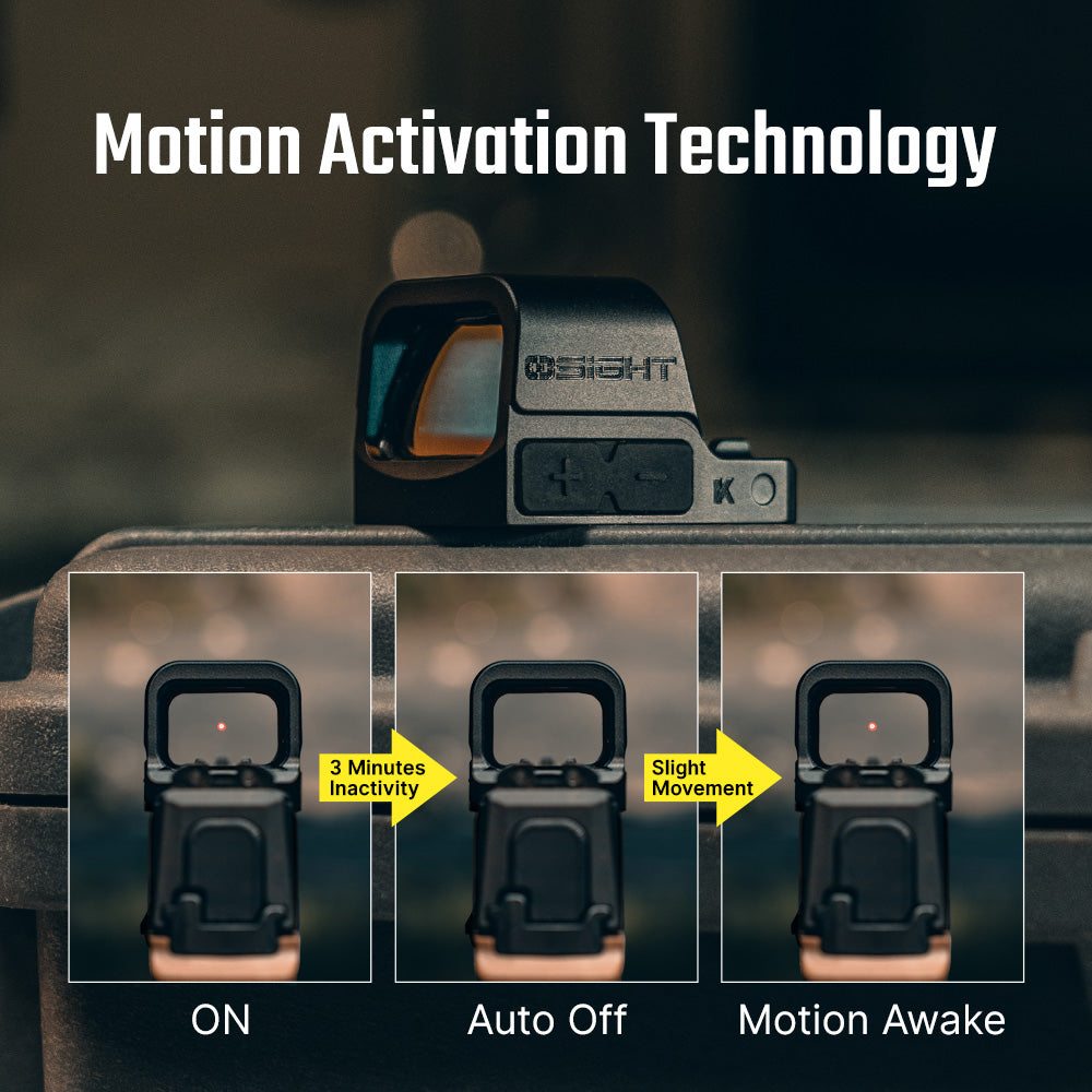 Osight K Red Dot Sight 6 MOA Dot RMSc Footprint with Side-Loading Battery