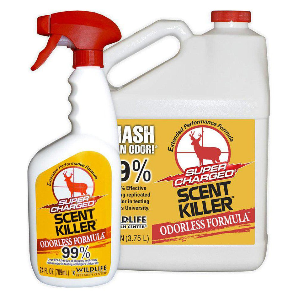 Wildlife Super Charged Scent Killer Gallon Refill with 24 oz Spray Bottle