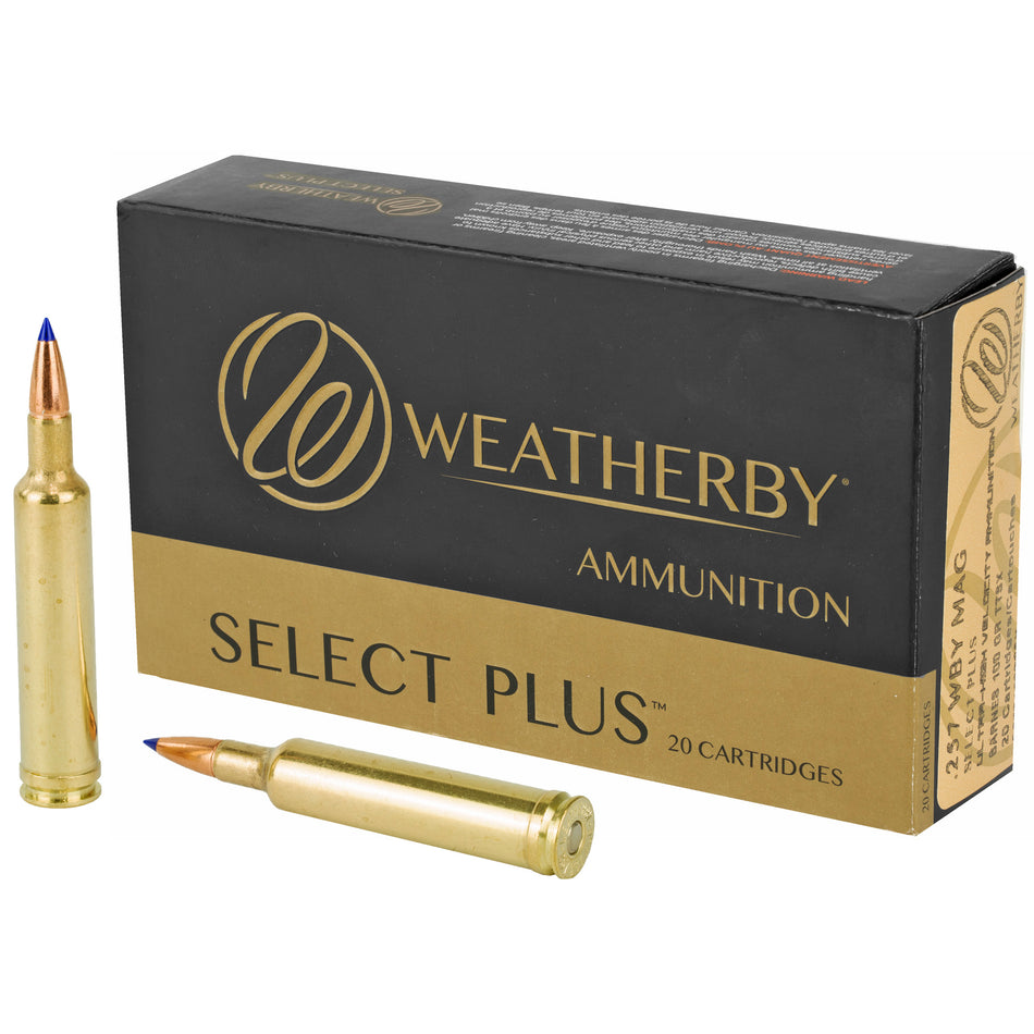 Weatherby .257 Weatherby Mag B257100TTSX Select Plus Barnes Tipped TSX Lead Free 100 Grain