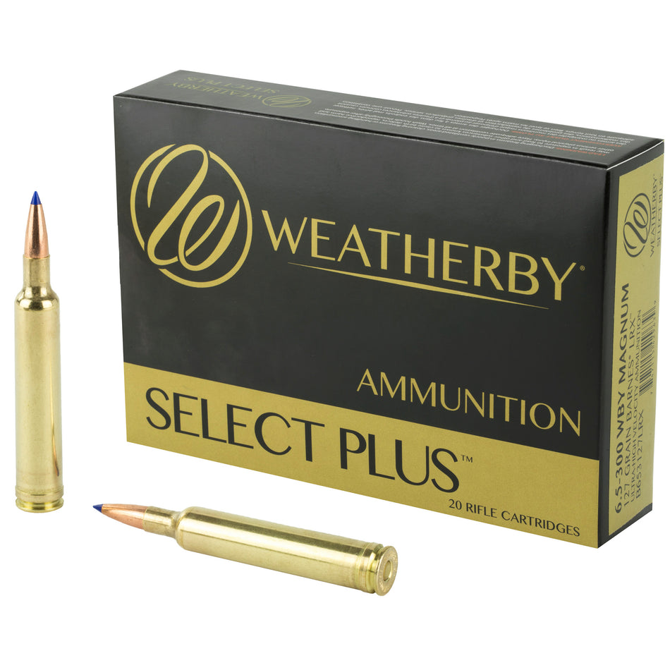 Weatherby 6.5-300 Weatherby Mag B653127LRX Select Plus Barnes LRX Lead Free 127 Grain