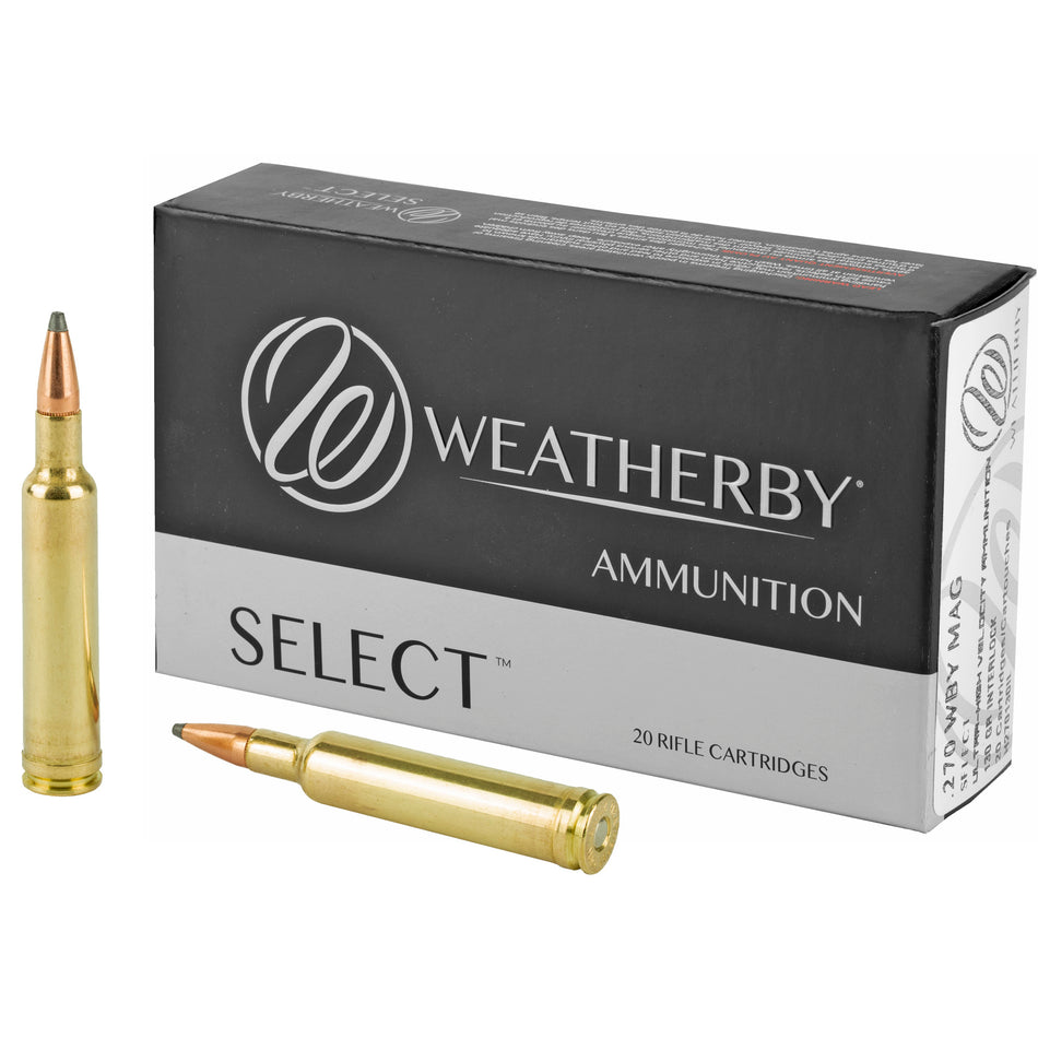 Weatherby .270 Weatherby Mag H270130IL Select Hornady Interlock 130 Grain