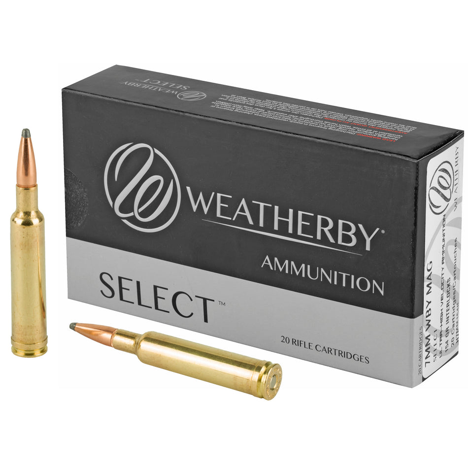 Weatherby 7mm Weatherby Mag H7MM154IL Select Hornady Interlock 154 Grain