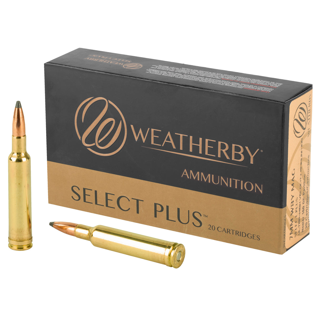 Weatherby 7mm Weatherby Mag N7MM160PT Select Plus Nosler Spitzer Partition 160 Grain