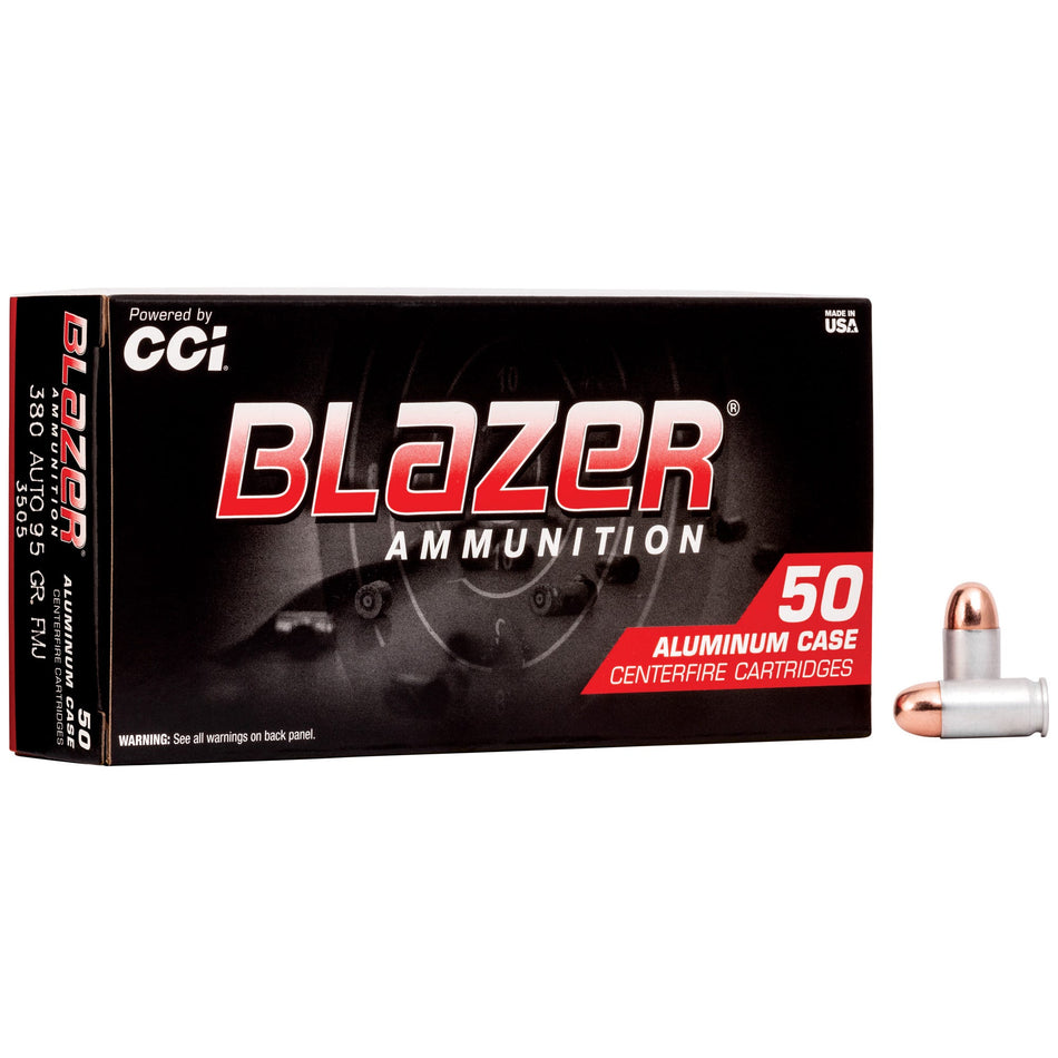 Blazer .380 ACP/Auto 3505 Aluminum Total Metal Jacket TMJ 95 Grain