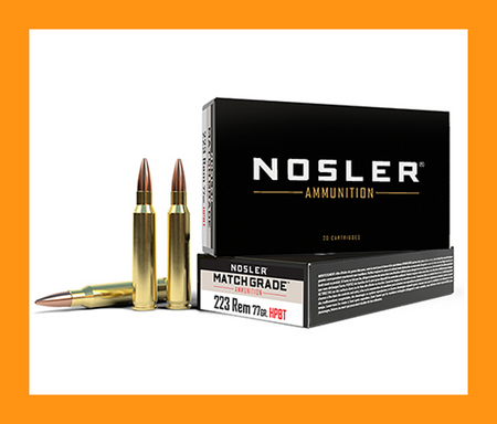 Nosler .223 Remington 60011 Match Grade Custom Competition Hollow Point Boat Tail 77 Grain
