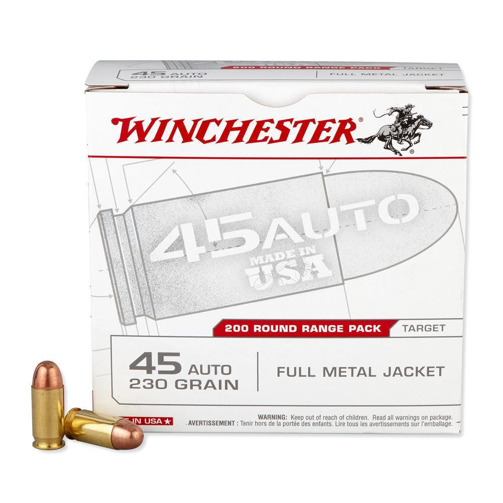 Winchester .45 ACP/Auto USA45W USA Range Pack Full Metal Jacket FMJ 230 Grain