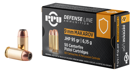 Prvi Partizan 9mm Makarov PPD9M Defense Jacketed Hollow Point JHP 95 Grain