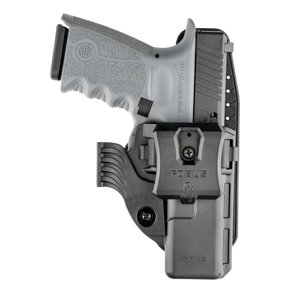 Fobus Ambidextrous IWB/OWB Holster with Paddle Clip Wing & Sweatguard Glock 19 23 32 45 Black