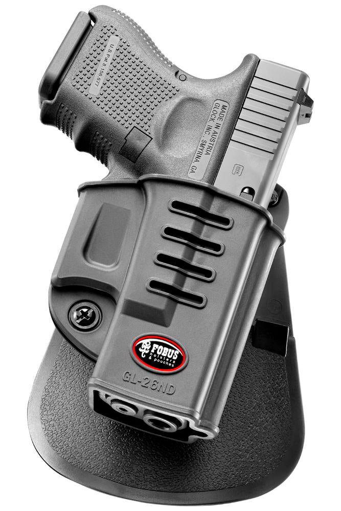 Left Hand Paddle Holster for Glock 26 27 33 with Retention Screw