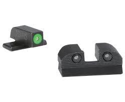 XS XRAY3 Tritium Handgun Sight Set #6 Green Front #8 Rear with Round Notch Day/Night