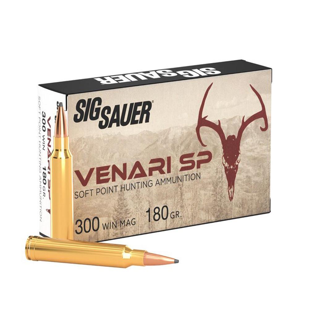 Sig Sauer .300 Winchester Mag V300WMSP18020 Venari Soft Point SP 180 Grain