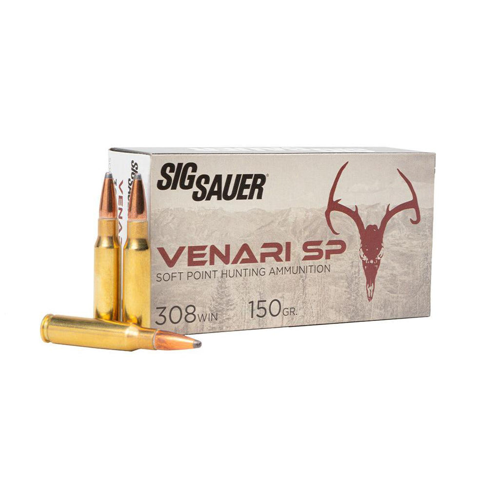 Sig Sauer .308 Win / 7.62x51mm V308SP15020 Venari Soft Point SP 150 Grain