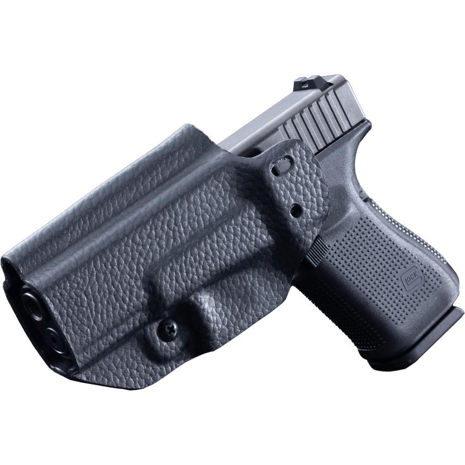 Mission First Tactical Hybrid Leather/Kydex IWB OWB Holster Glock 19/23/44/45 Black Ambidextrous