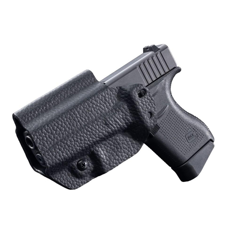 Mission First Tactical Glock 43/43X Leather Hybrid IWB/OWB Holster Black Ambi