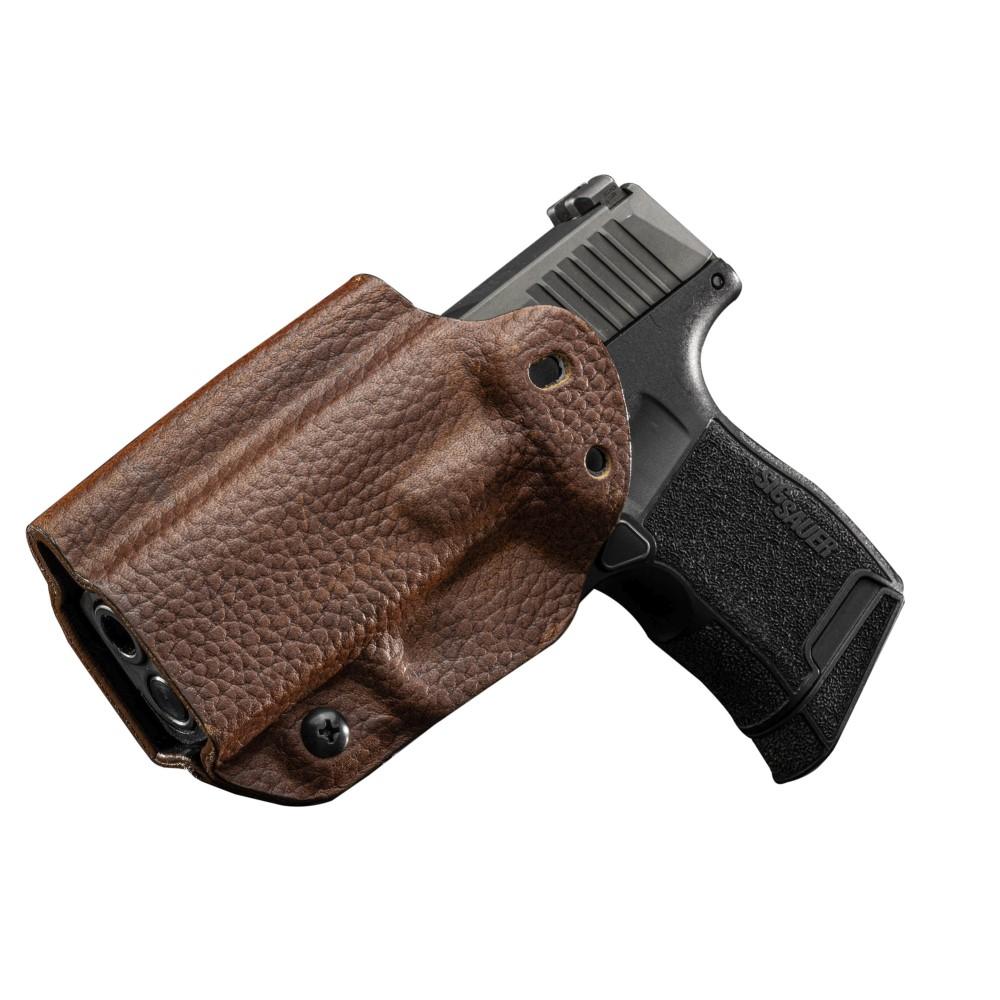 MFT Leather Hybrid Ambi Holster for Sig P365 Brown IWB OWB