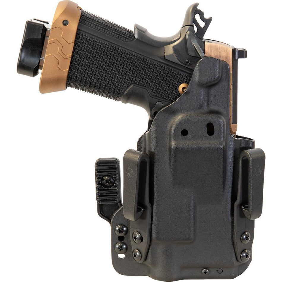 MFT Pro Series IWB Holster, 2011 4.25" TLR7 Compatible, Kydex, Black, Ambi, Tuckable Belt Clips