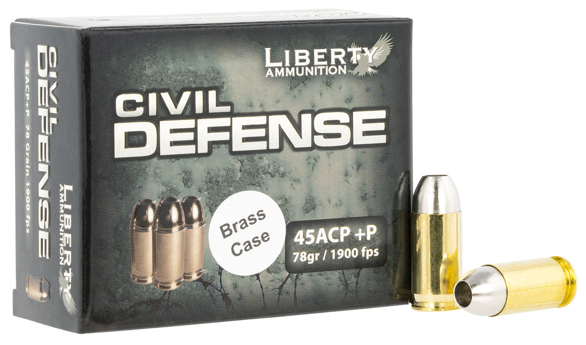Liberty Ammunition .45 ACP/Auto LACD45013BC Civil Defense Protection Lead Free Fragmenting Hollow Point 78 Grain