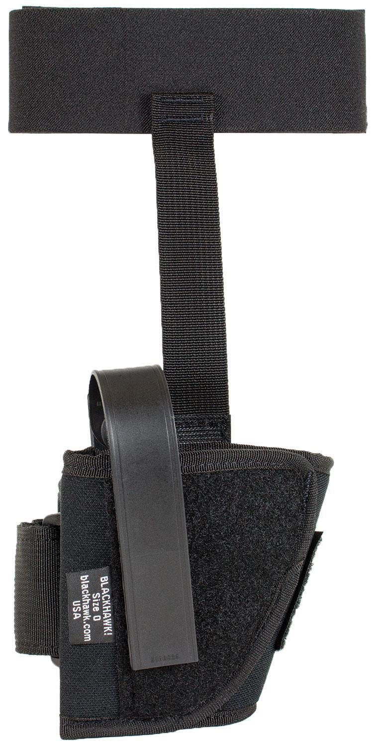 Blackhawk Left Hand Ankle Holster Black Size 00 Small Revolver