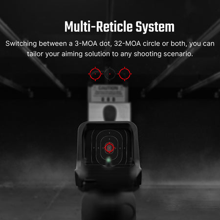 Osight C Multi-Reticle Red Dot Sight 3 MOA Dot and 32 MOA Circle System