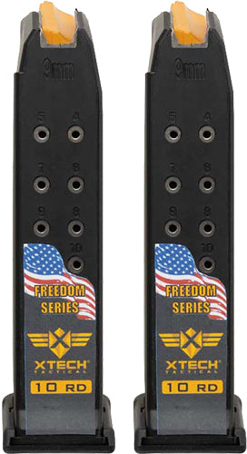 XTech Tactical Freedom Series 10rd Magazine for Glock 19 2 Pack