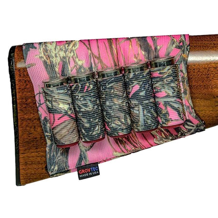 Grovtec TrueTimber Pink Open Style Shotgun Buttstock Shell Holder