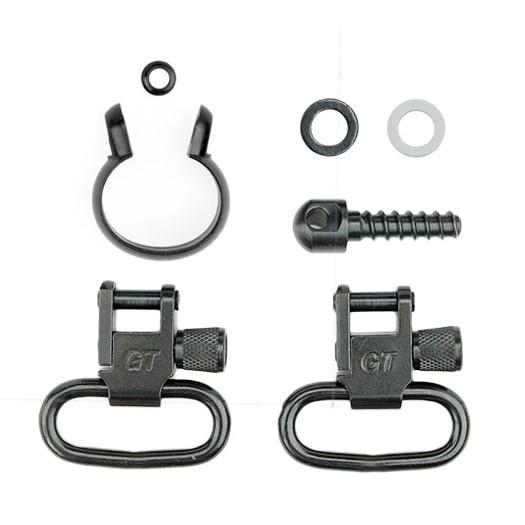 Grovtec Black One Piece Barrel Band Swivel Sets for .430" to .445" Barrels