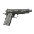Alpha Foxtrot AF1911-Enhanced .45 Auto Handgun - 8rd (2) Magazines, 5" Threaded Barrel, DLC Black