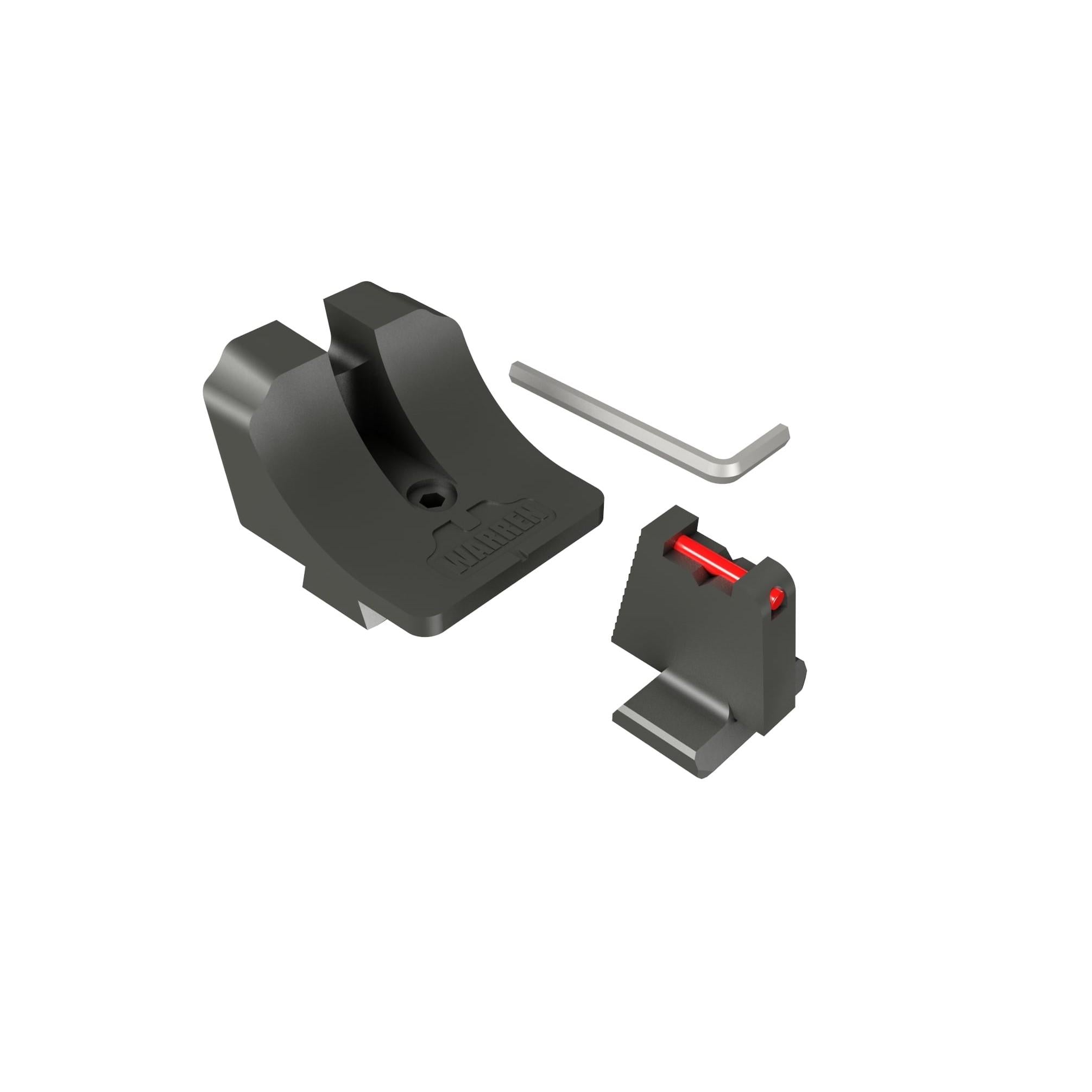 Canik Warren Tactical Suppressor Sights Fiber Front Wide Blacked Out Rear for TP9 Series