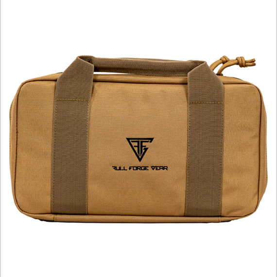 Full Forge Gear CAT-1 Tan Single Pistol Carry Case with MOLLE Webbing
