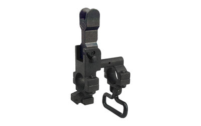 YHM AR-15 Front Flip Sight Tower, Bayonet Lug, All Steel, Two-Piece Design, Black YHM-9394