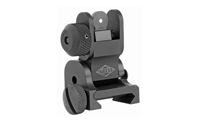 YHM AR-15 Flip Rear Sight, Picatinny Rail, Quick Release Thumb Screw, Black YHM-9680