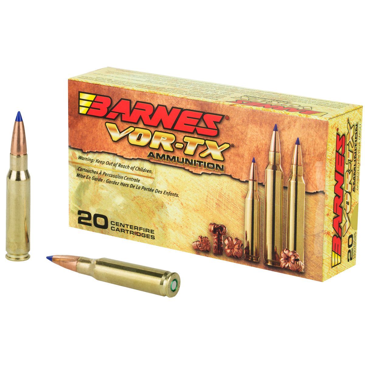 Barnes .308 Win / 7.62x51mm 21540 VOR-TX Tipped TSX Boat Tail BT 150 Grain