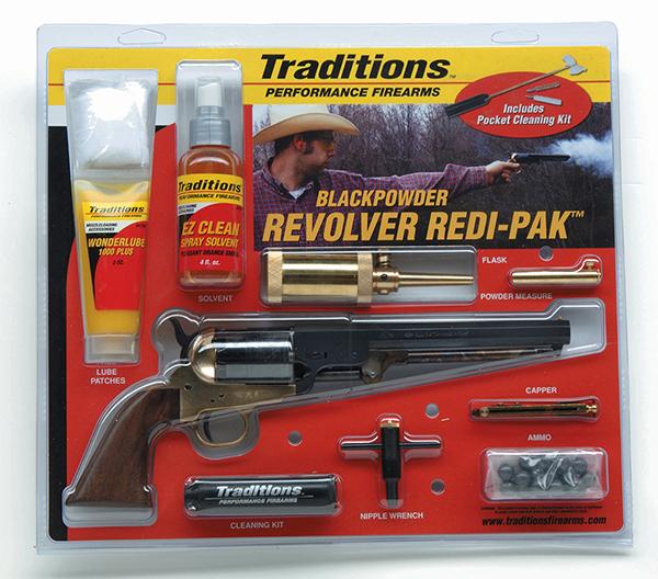 Traditions 1851 Navy Redi-Pak .44 Cal Muzzleloader Revolver 7.375" Barrel Brass Frame